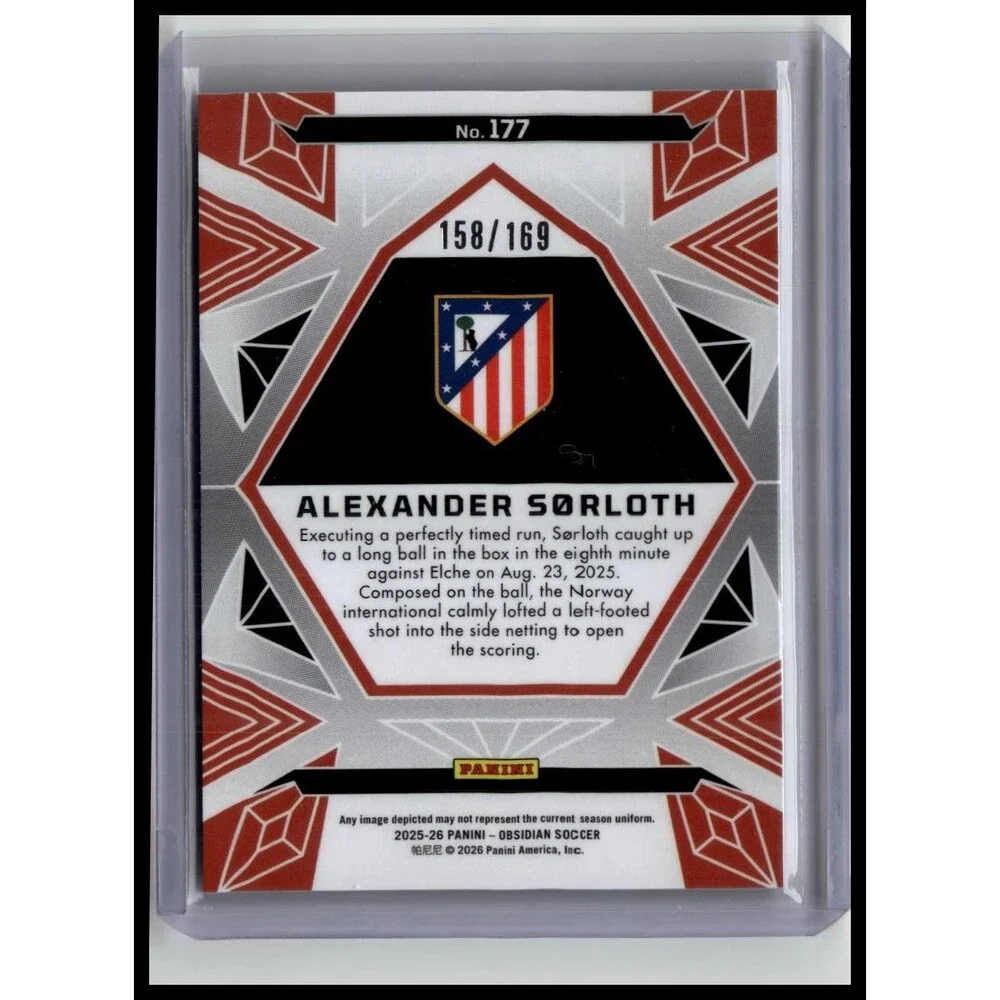 2025-26 Panini Obsidian Alexander Sorloth /169 Athletic Madrid